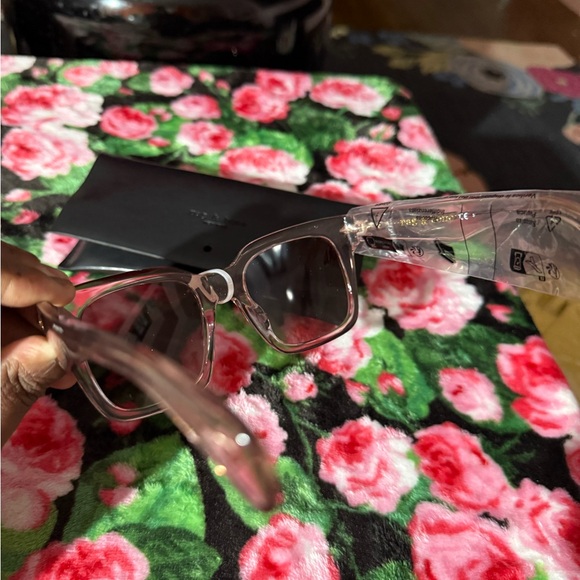 Rag & Bone Transparent Square Sunglasses - Picture 3 of 6